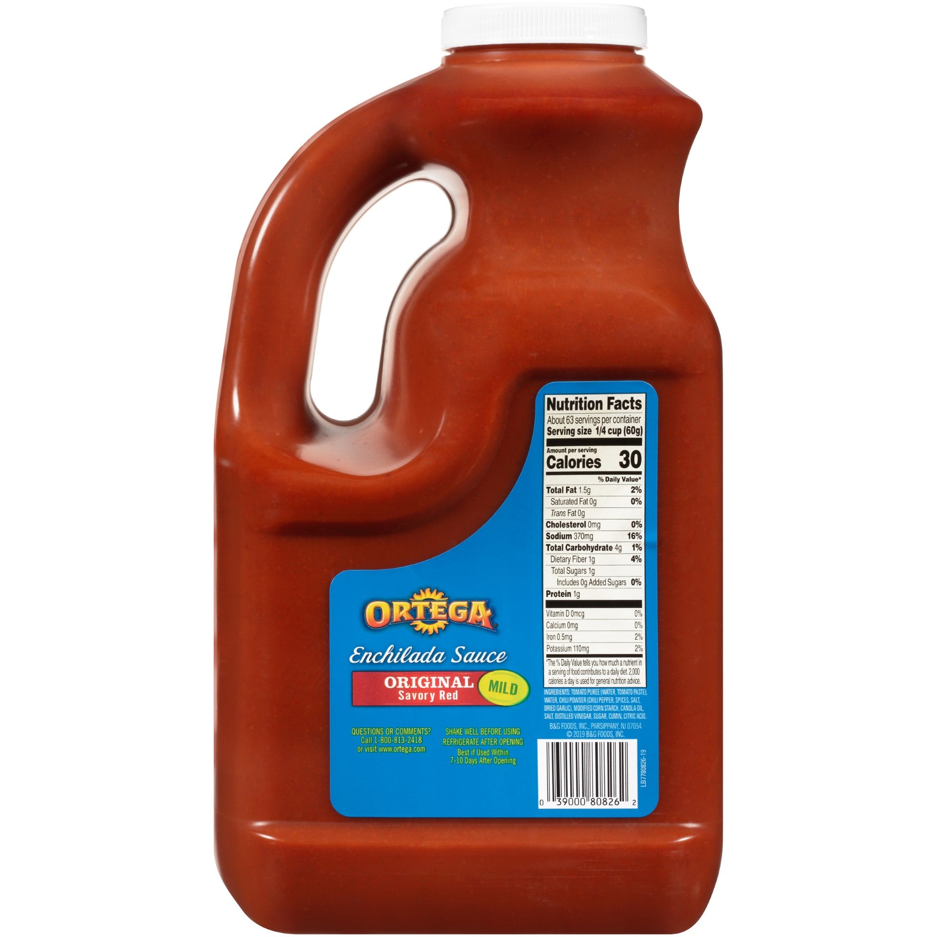 Ortega Mild Red Enchilada Sauce 1 Gallon - 4 Per Case