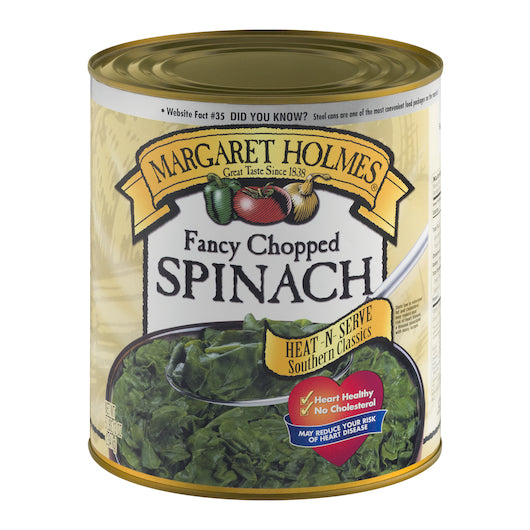 Commodity Spinach Chopped 10 Pound Each - 6 Per Case.