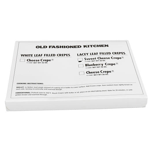 Old Fashioned Kitchen Crepes Sweet Cheese Blintzes, 2.25 Ounces, 12 Per Box, 12 Per Case