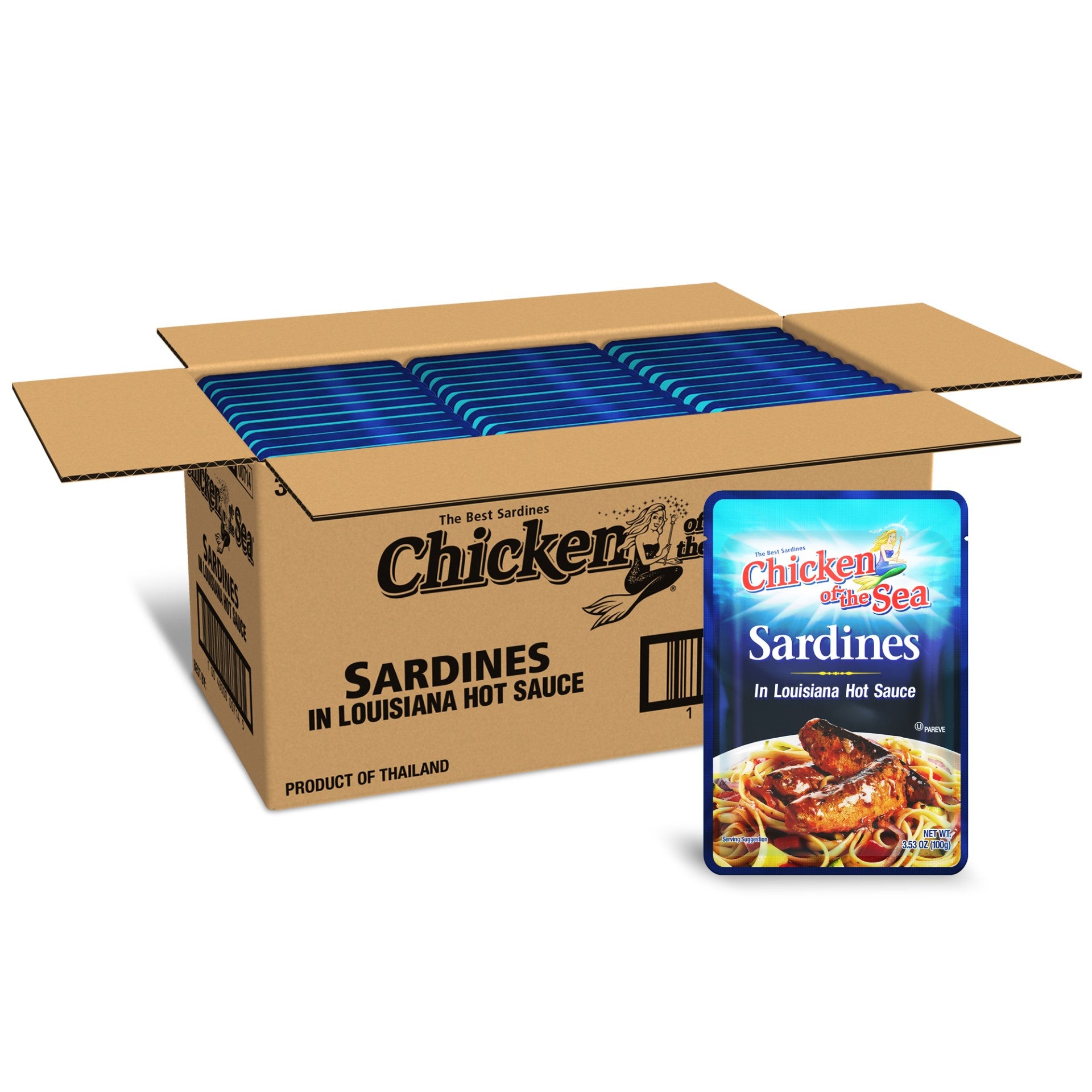 Chicken Of The Sea Sardines In Hot Sauce Pouch 3.5300 Ounce Size - 36 Per Case