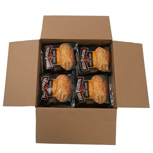 Red Baron Four Cheese Pizza 5 Inch Deep Dish Singles 5.49 Ounce Size - 12 Per Case