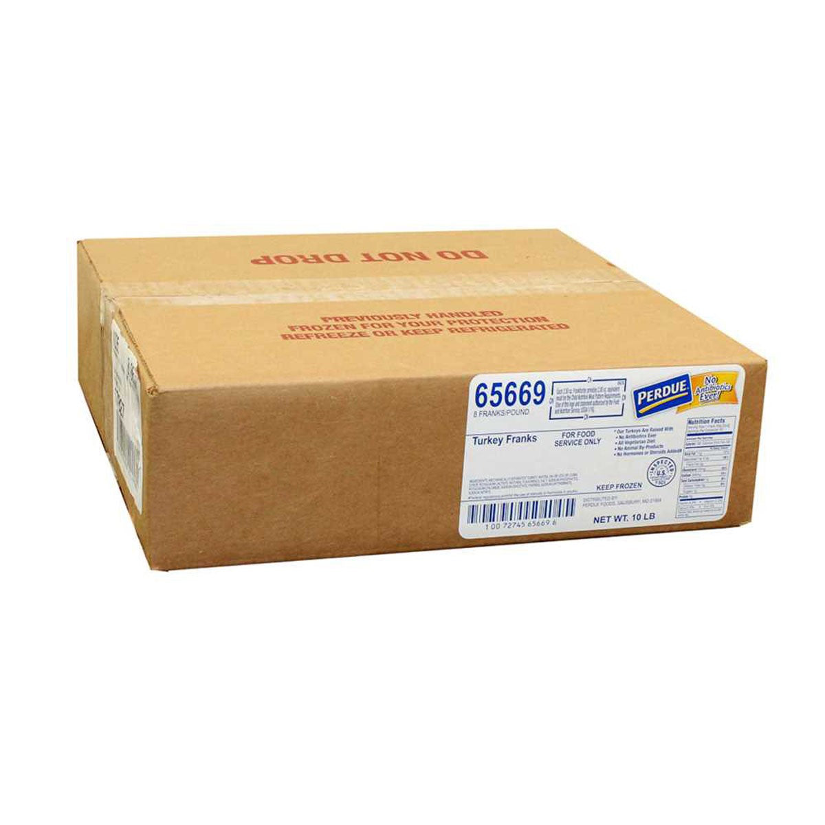 Perdue Nae Foodservice Fully Cooked Turkey franks Frozen 5 Pound Each - 2 Per Case