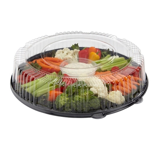 Wna-Caterline Pack 16" Dome Lid For Black Plastic Cater Tray, 25 Each