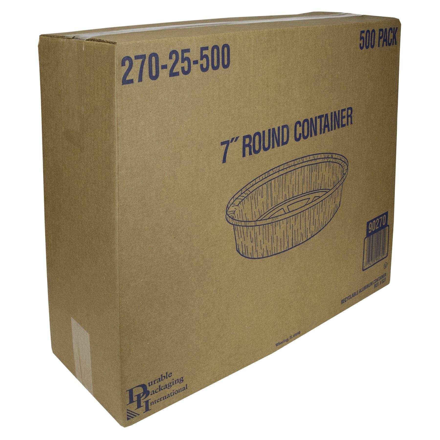 Durable Packaging 7 Inch Round Container  1 - 500 - 500 Ea