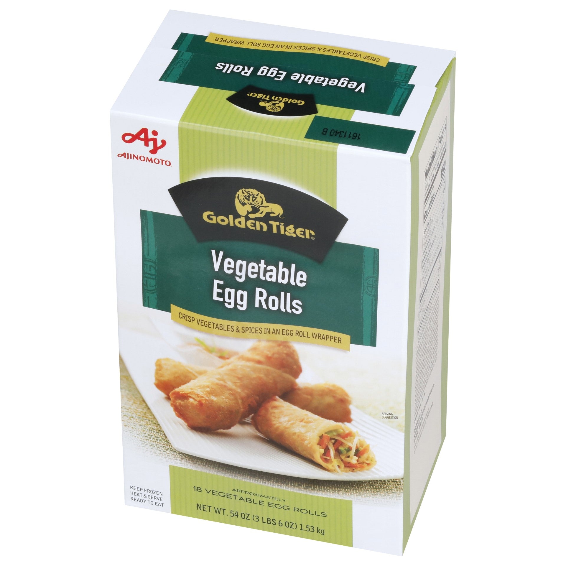 Golden Tiger Vegetable Egg Roll C&c Box 3 Ounce Size - 72 Per Case