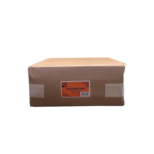 Ajm 16# Natural Kraft Bag, 500 Count