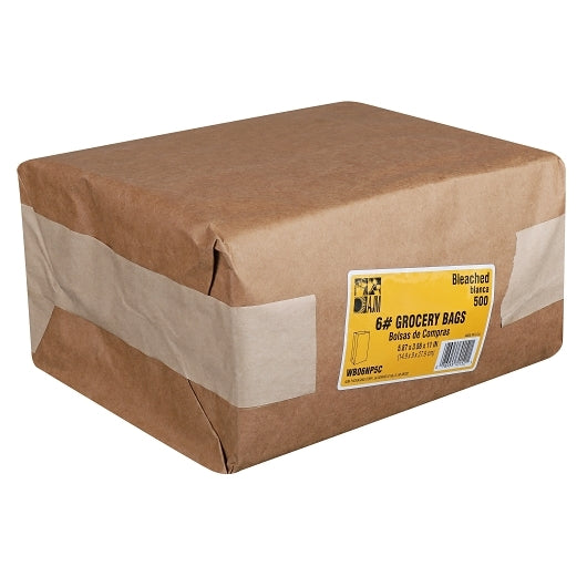 Ajm 6# Bleached Bag, 500 Count