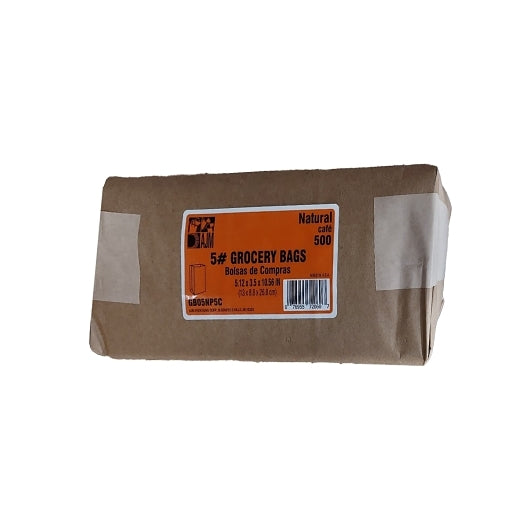 Ajm 5# Natural Kraft Bag, 500 Count