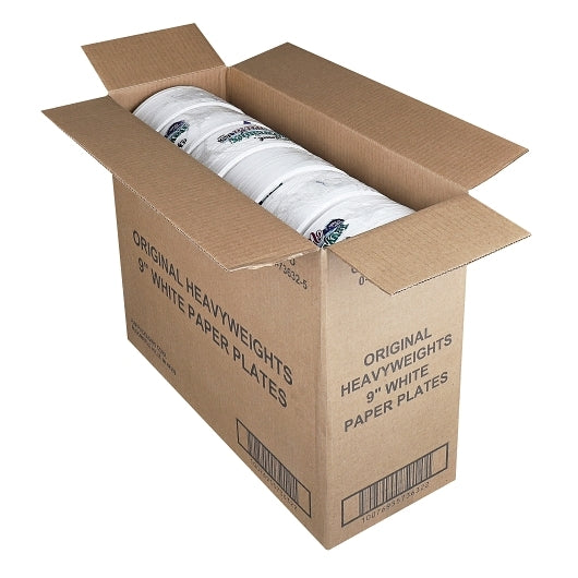 Ajm Original Heavy Weight Ultra Paper Plates 9 Inch, 80 Count, 12 Per Case