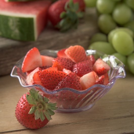 Carlisle Foodservice 5 Ounce Tulip Plastic Berry Dessert Dish  1 - 24 Ea
