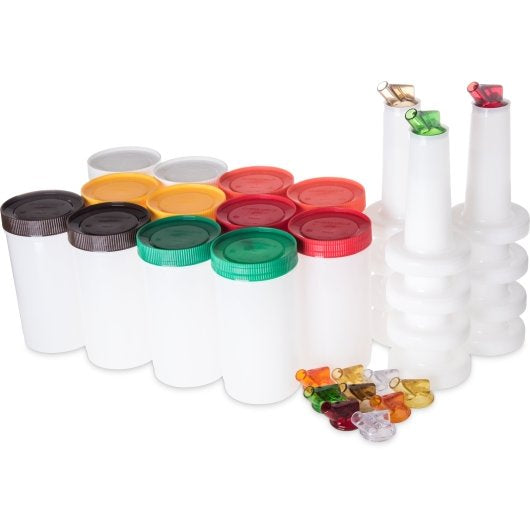 Carlisle Foodservice Store'N Pour Quart Complete Assorted Color  1 - 12 Ea