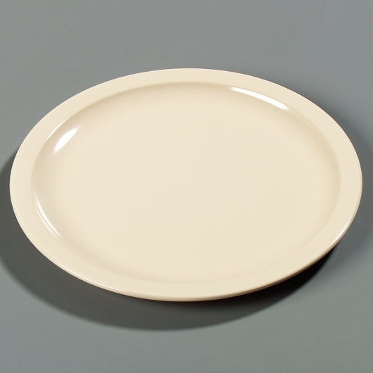 Carlisle Foodservice 9 Inch Narrow Rim Tan Dinner Plate  1 - 48 Ea