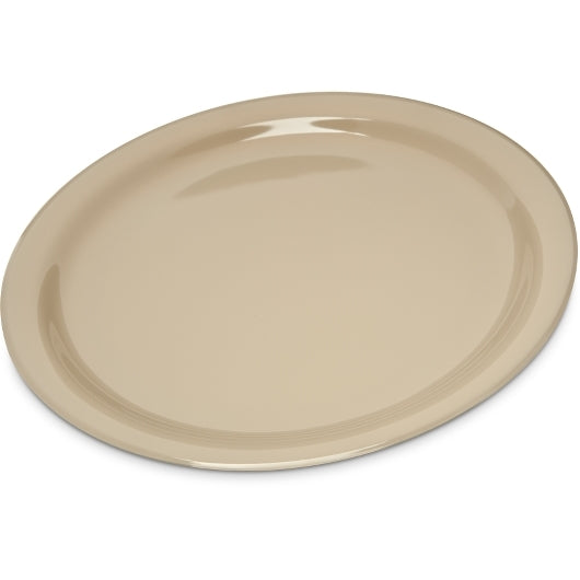 Carlisle Foodservice 9 Inch Narrow Rim Tan Dinner Plate  1 - 48 Ea