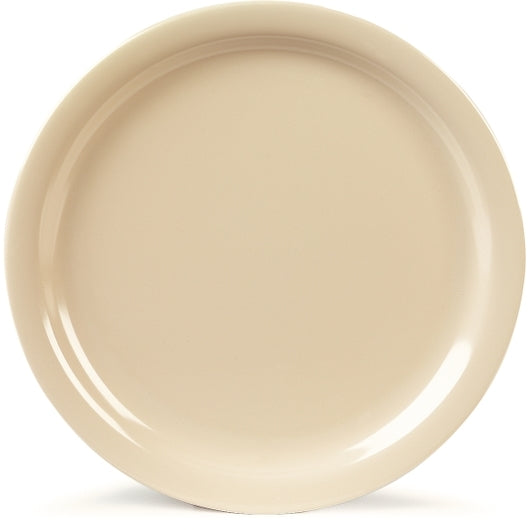 Carlisle Foodservice 9 Inch Narrow Rim Tan Dinner Plate  1 - 48 Ea