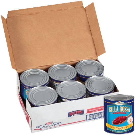 Bella Rossa Prime Tomato Strips in Juice 102 Ounce Cans 6 Per Case