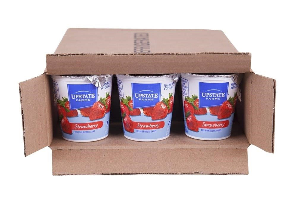 Upstate Farms Sweet Strawberry Blended Yogurt 8 Ounce Size - 12 Per Case