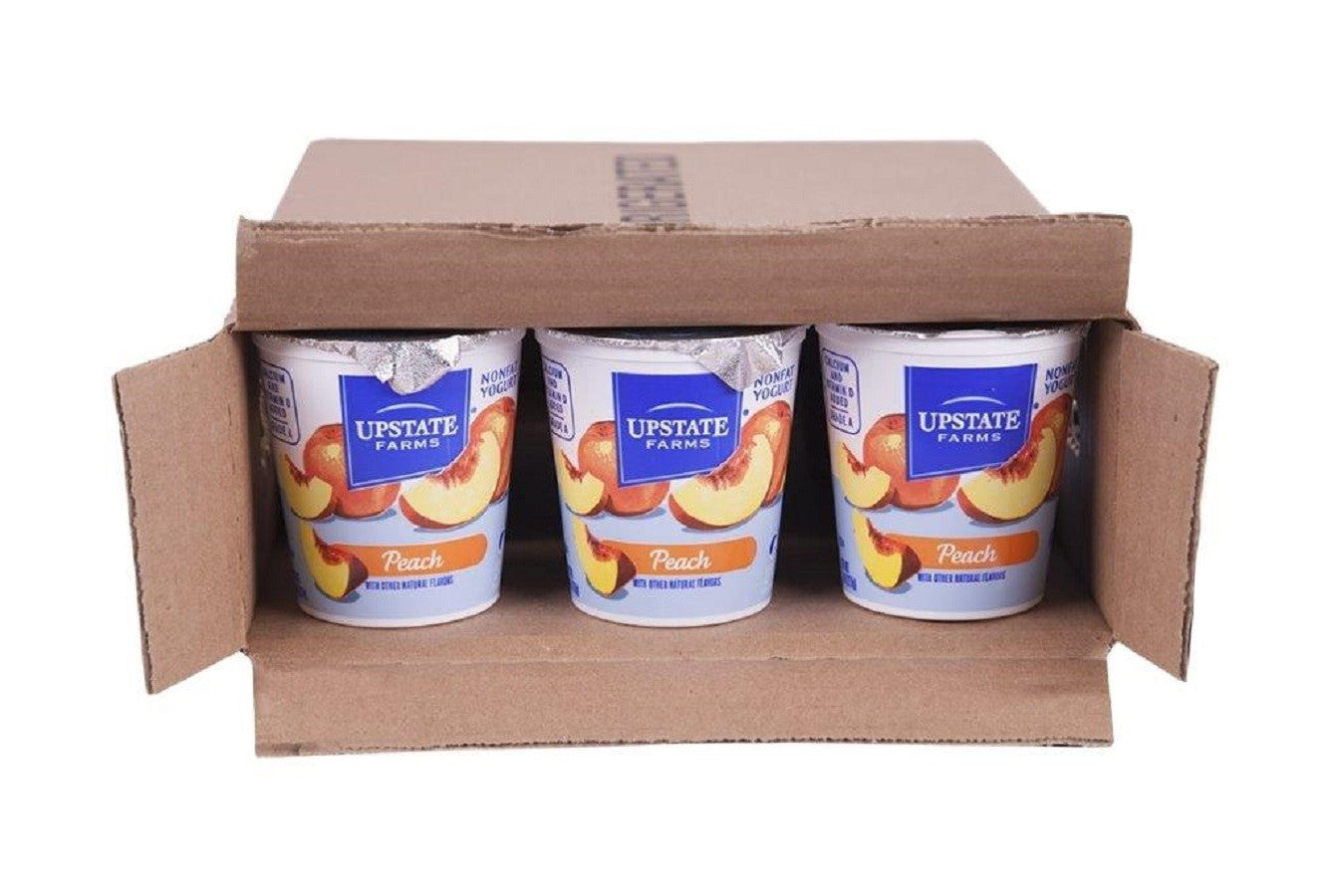 Upstate Farms Ry Peach Nonfat Blended Yogurt8 Ounce Size - 12 Per Case