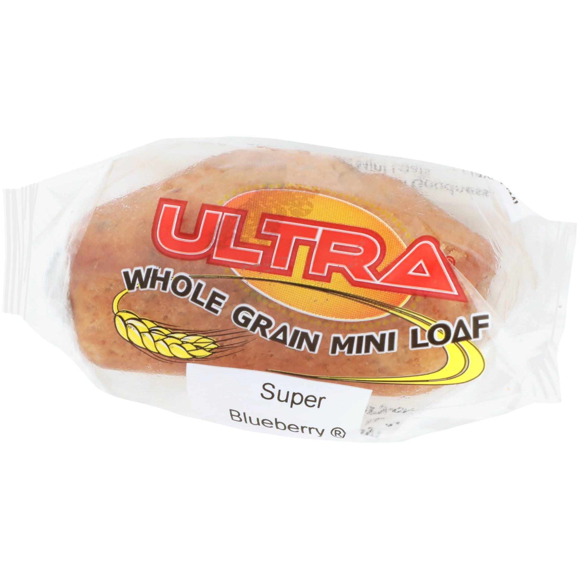 Super Bakery Ultra Individually Wrapped Wholegrain Super Blueberry Mini Loaf 2.05 Ounce Size -