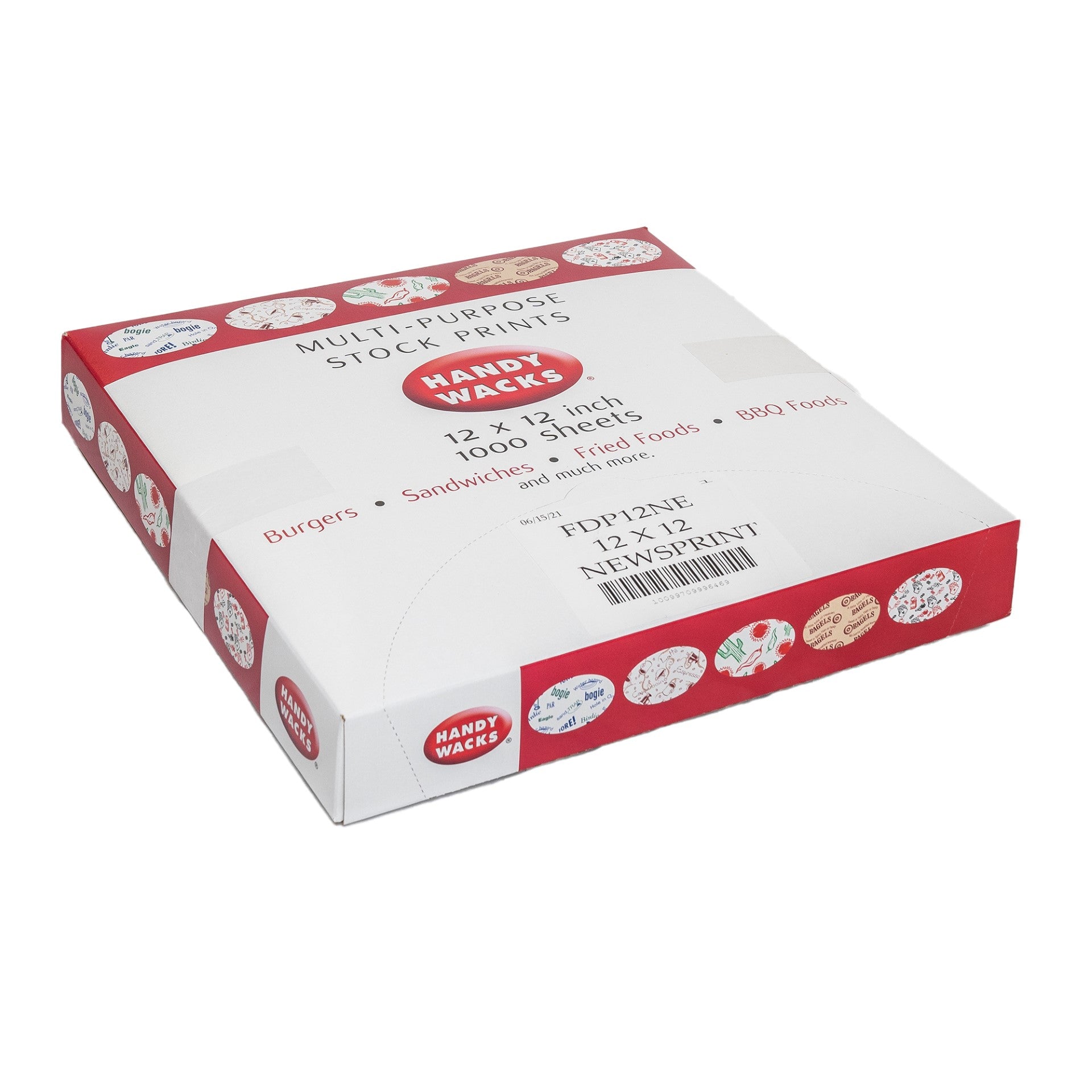 Handy Wacks 12 Inch X 12 Inch X 2.5 Inch Newpaper Deli Wrap  6 - 1000 Cnt