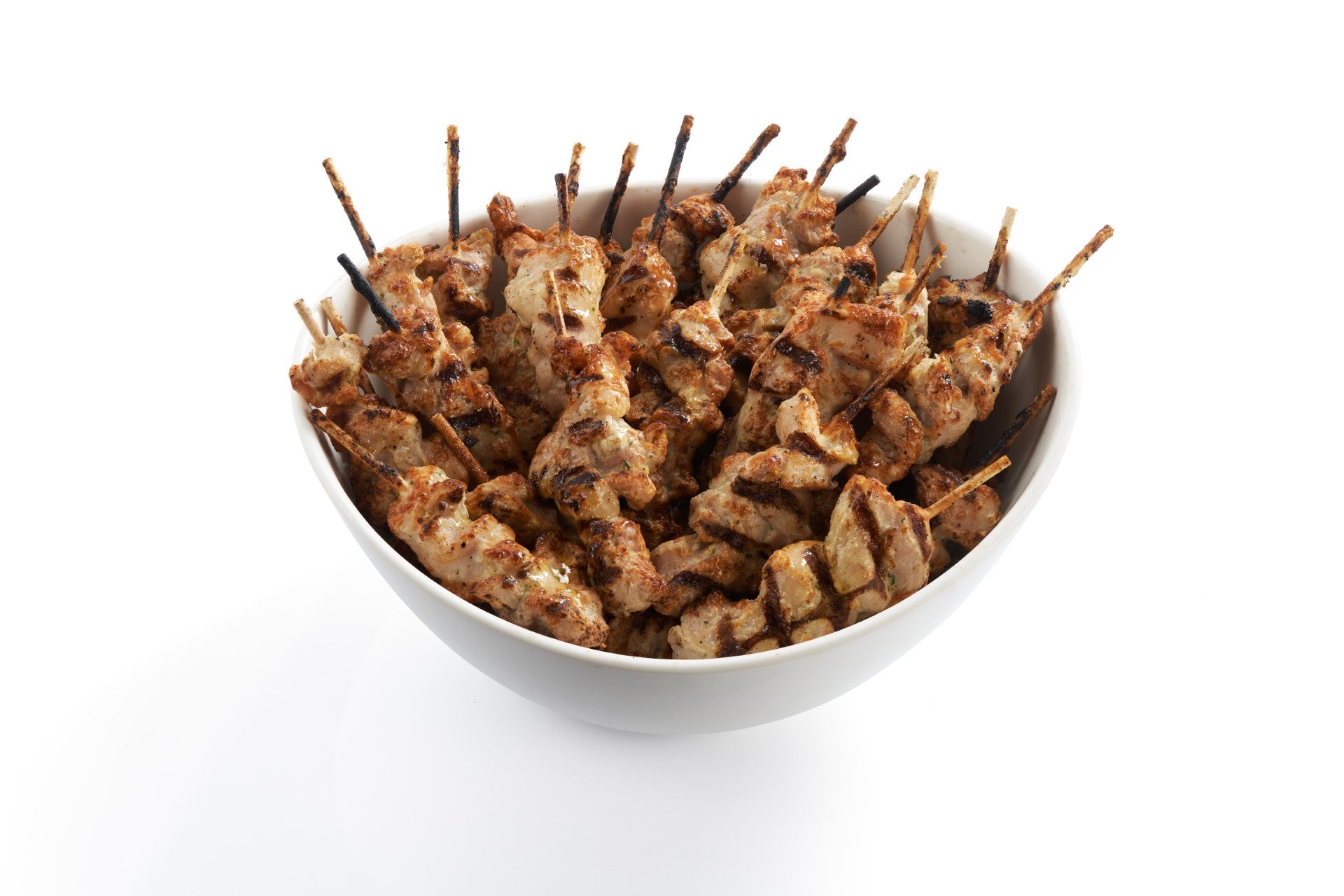 Expresco Fully Cooked Skewered Chicken Thigh 24 Count Packs - 2 Per Case