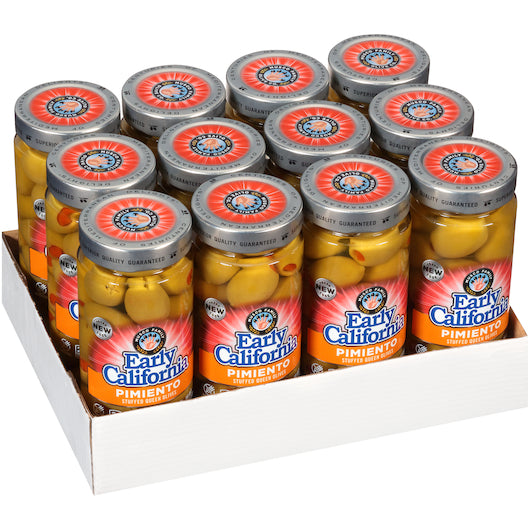 Musco Olives Olive Pimento Stuffed Queen 7 Ounce Size - 12 Per Case