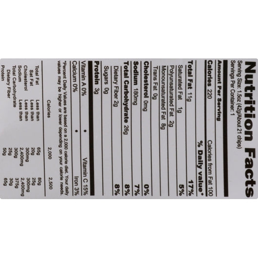 Utz Quality Foods Boulder Canyon Olive Oil Sea Salt Kettle Chip 1.5 Ounce Size - 55 Per Case