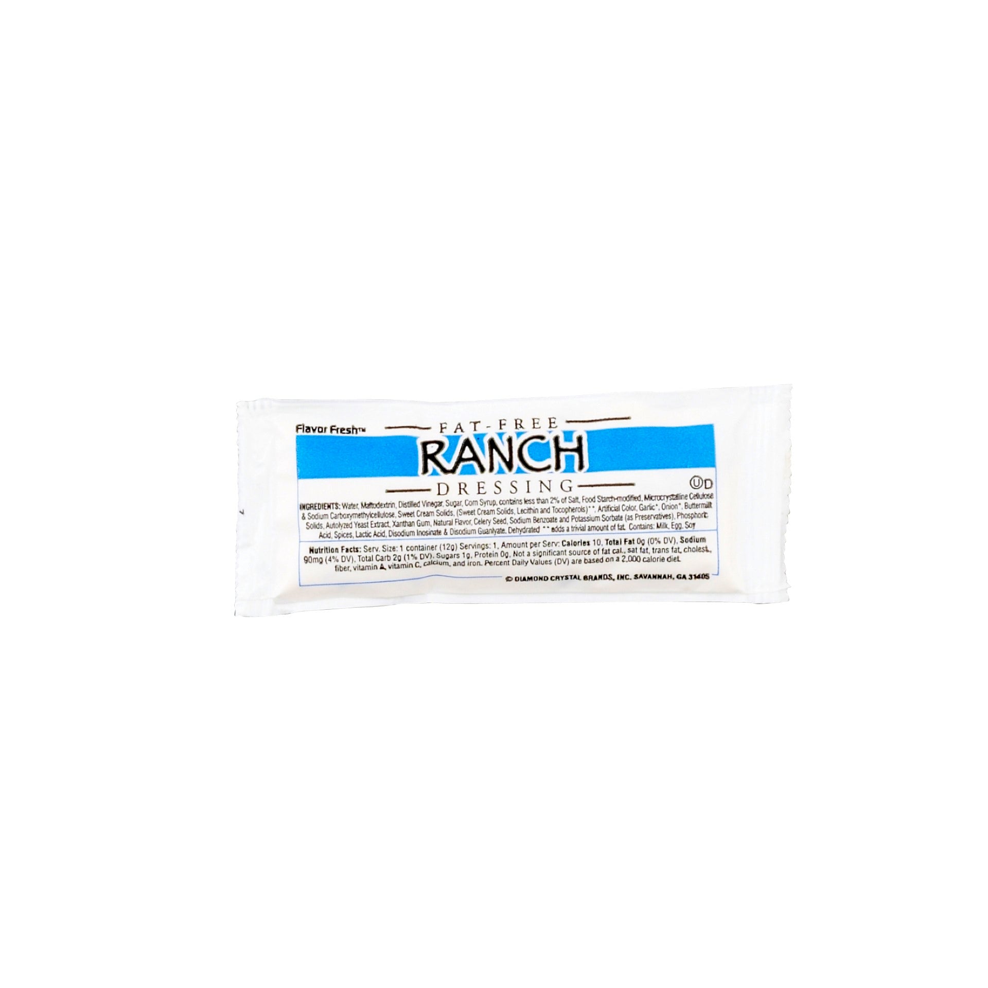 Flavor Fresh Fat Free Ranch Dressing Single Serve Gr 12 Grams Each - 200 Per Case