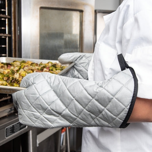 San Jamar Silicone Oven Mitts, Protects To 400F, 1 Pair