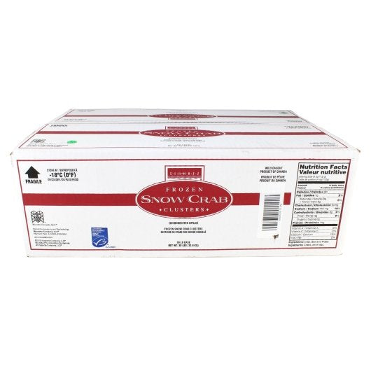 Seamazz 8 To 10 Ounce New Foundland Snow Crab Cluster, 30 Pound Case