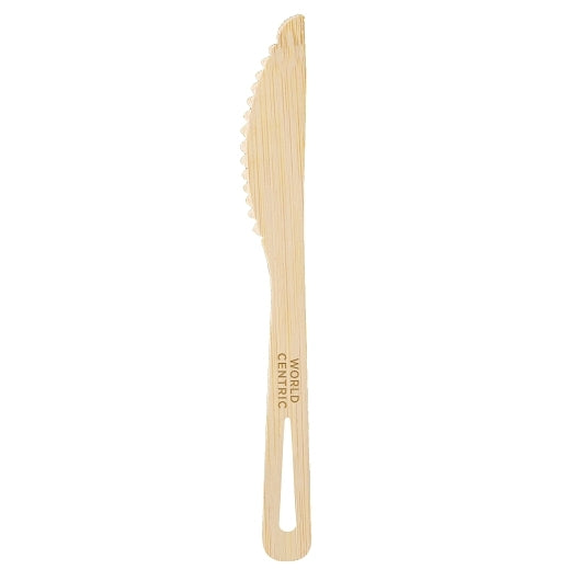 World Centric Compostable Bamboo Knife, 100 Each, 20 Packs Per Case