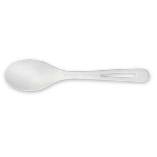 World Centric Spoon Medium Ribbed Compostable 6 Inch, 50 Each, 20 Per Case