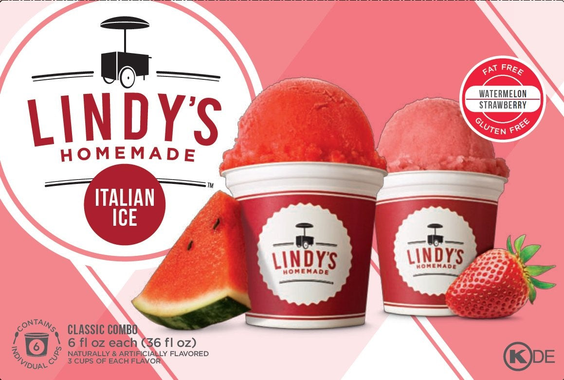 Lindy's Italian Ice Classic Combo Italian Ice 36 Fluid Ounce - 9 Per Case