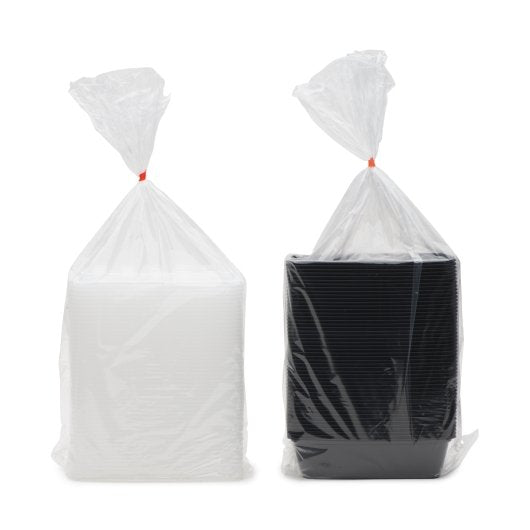 Cubeware Black & Clear Rectangular Plastic Container With Vented Lid, 150 Set
