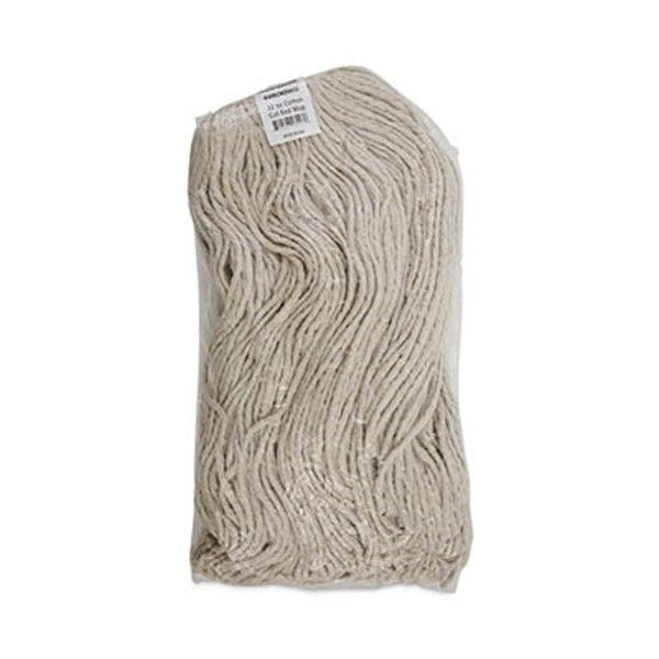 Boardwalk® Mop Head, Cotton, Cut-End, White, 4-Ply, 32oz, 12/carton