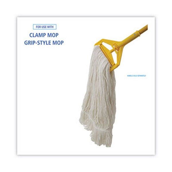 Boardwalk® Pro Loop Web/tailband Wet Mop Head, Rayon, 24oz, White