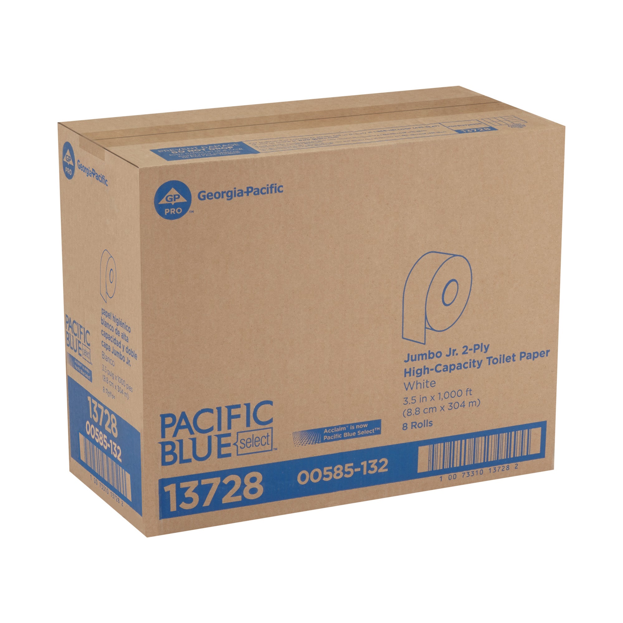 Pacific Blue Select(R) Jumbo Jr. 2-Ply Toilet Paper By Gp Pro (Georgia-Pacific)  White  8Rolls Per