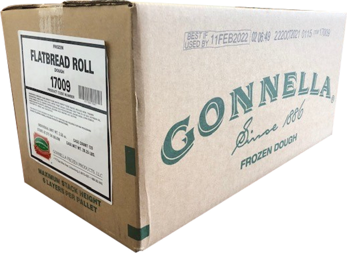 Gonnella Baking Company Flatbread Roll Dough (pita) 3.5 Ounce Size - 120 Per Case