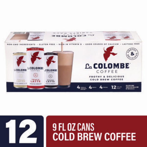 Draft Latte Cold Brew, Assorted Flavors, 9 oz Can, 12/Carton