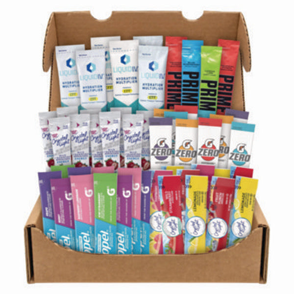 Drink Mixes Snack Box, 50 Assorted Mixes/Box