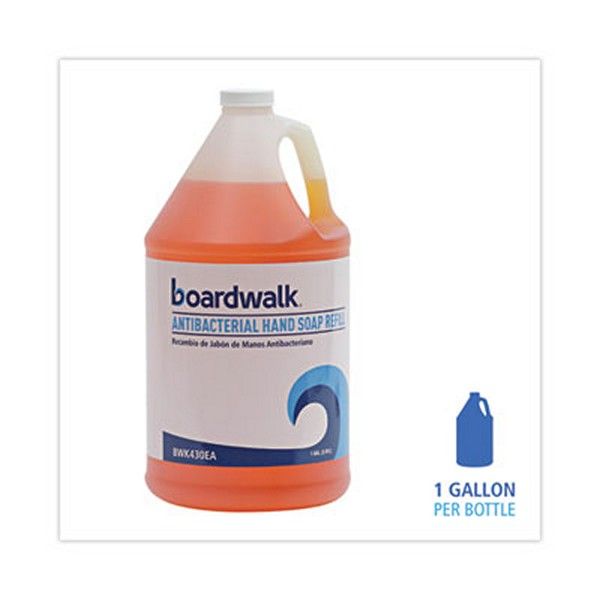 Boardwalk® Antibacterial Liquid Soap, Clean Scent, 1 gal Bottle