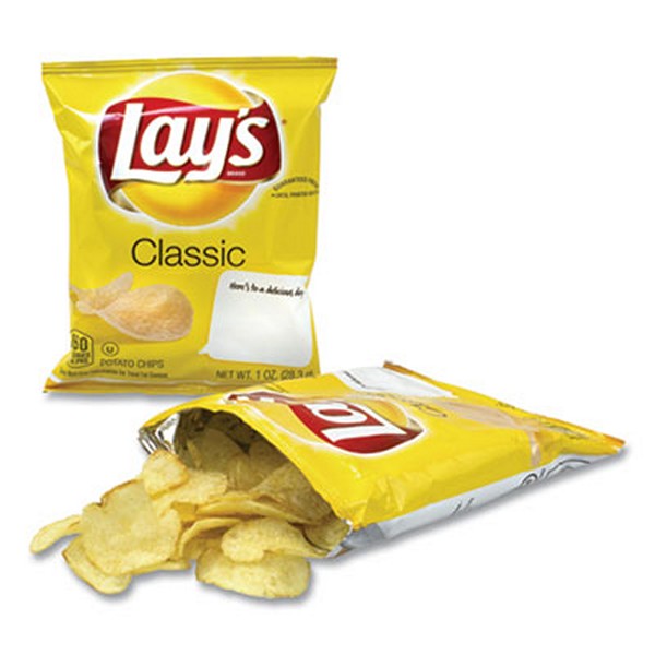 Lay's Regular Potato Chips, 1 Bag, 50/carton