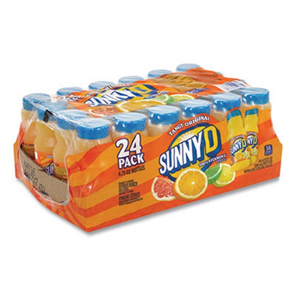 SUNNY Tangy Original Orange Flavored Citrus Punch, 6.75 Bottle, 24/pack