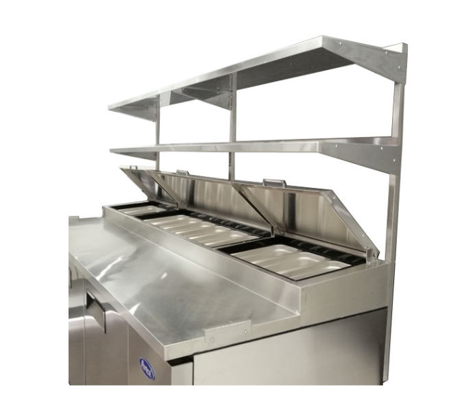 Atosa USA, MROS-93P, Stainless Steel Double Overshelf for 67" Pizza Prep Table