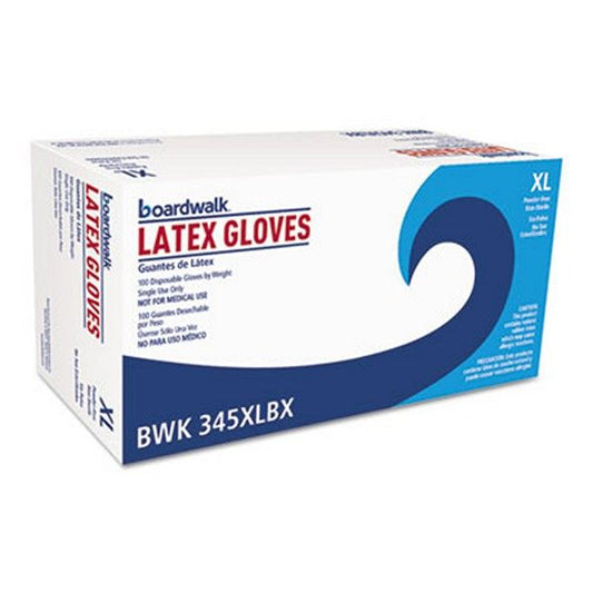 Boardwalk® General-Purpose Latex Gloves, Natural, X-Large, Powder-Free, 4.4 Mil, 100/box