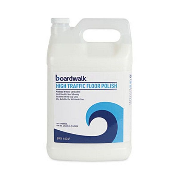 Boardwalk® High Traffic Floor Polish, 1 Gal Bottle, 4/carton