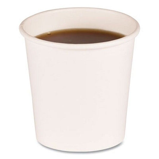 Boardwalk® Paper Hot Cups, 4 Oz, White, 20 Cups/sleeve, 50 Sleeves/carton