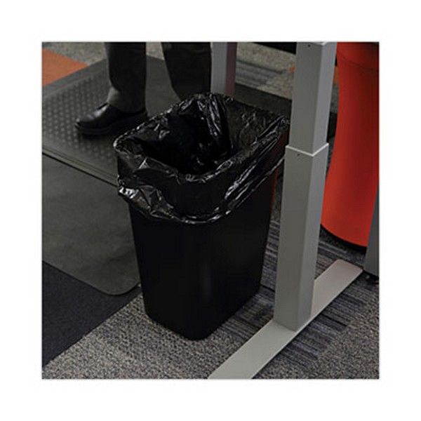 Boardwalk® Low-Density Waste Can Liners, 16 Gal, 1 Mil, 24 X 32, Black, 10 Bags/roll, 15 Rolls/carton