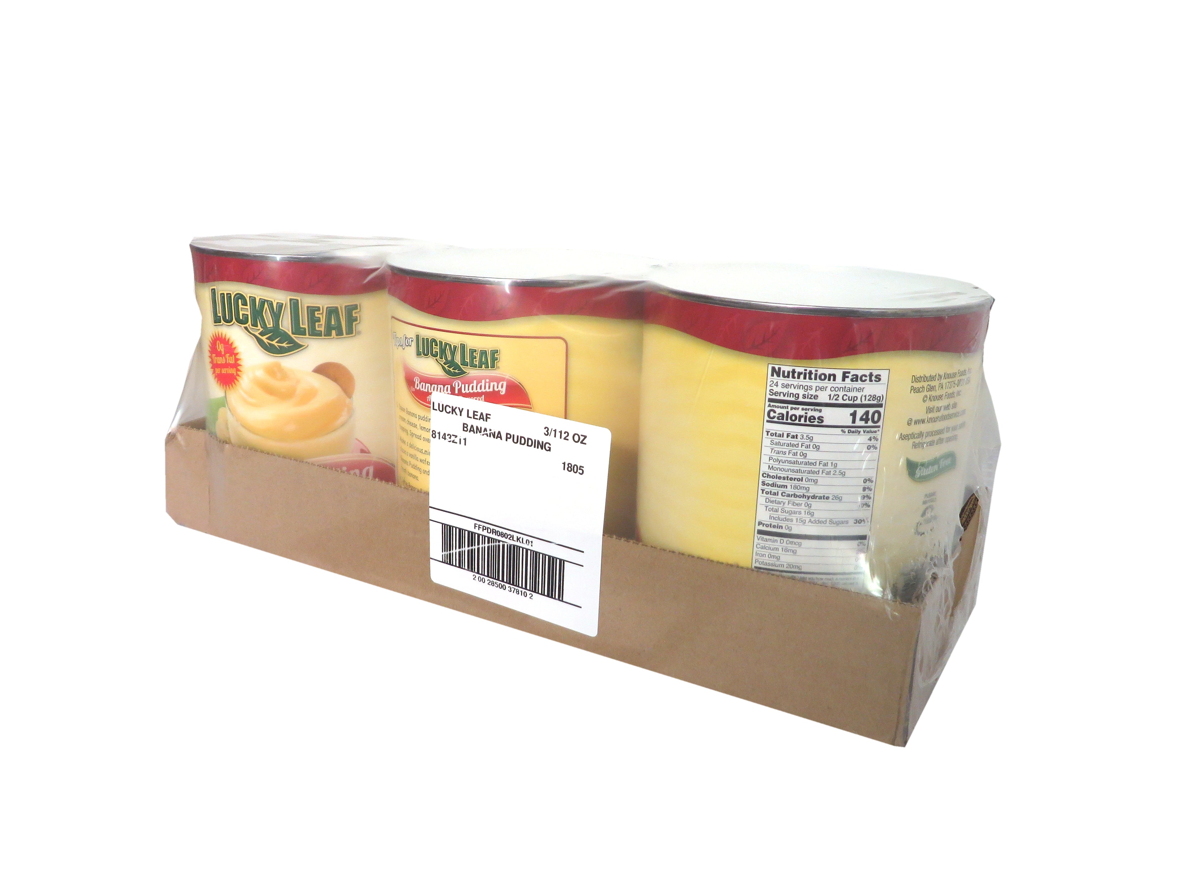 Lucky Leaf Banana Pudding TffphofCans 112 Ounce Size - 3 Per Case