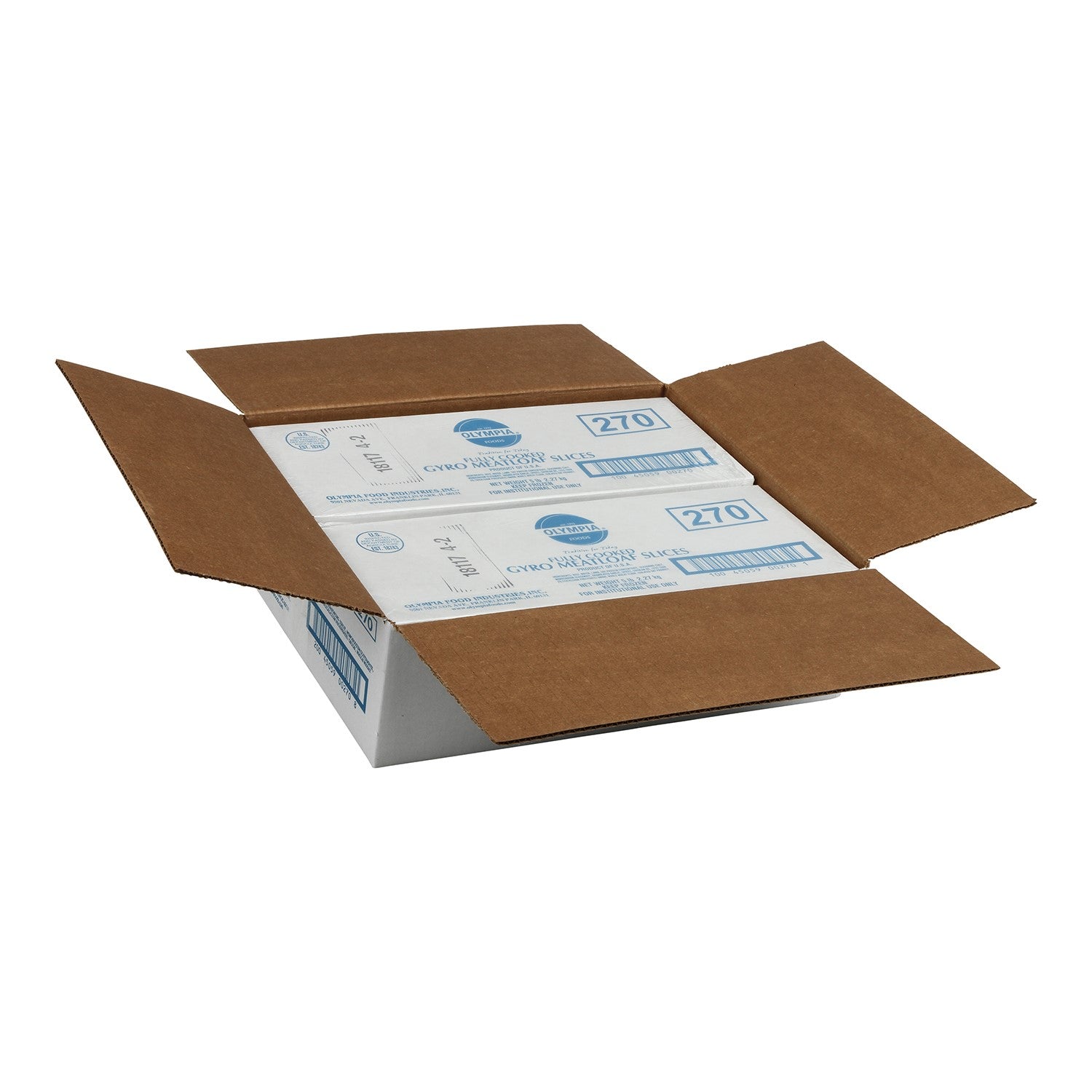 Fully Cooked Gyro Meatloaf Slice 80 Ounce Size - 4 Per Case