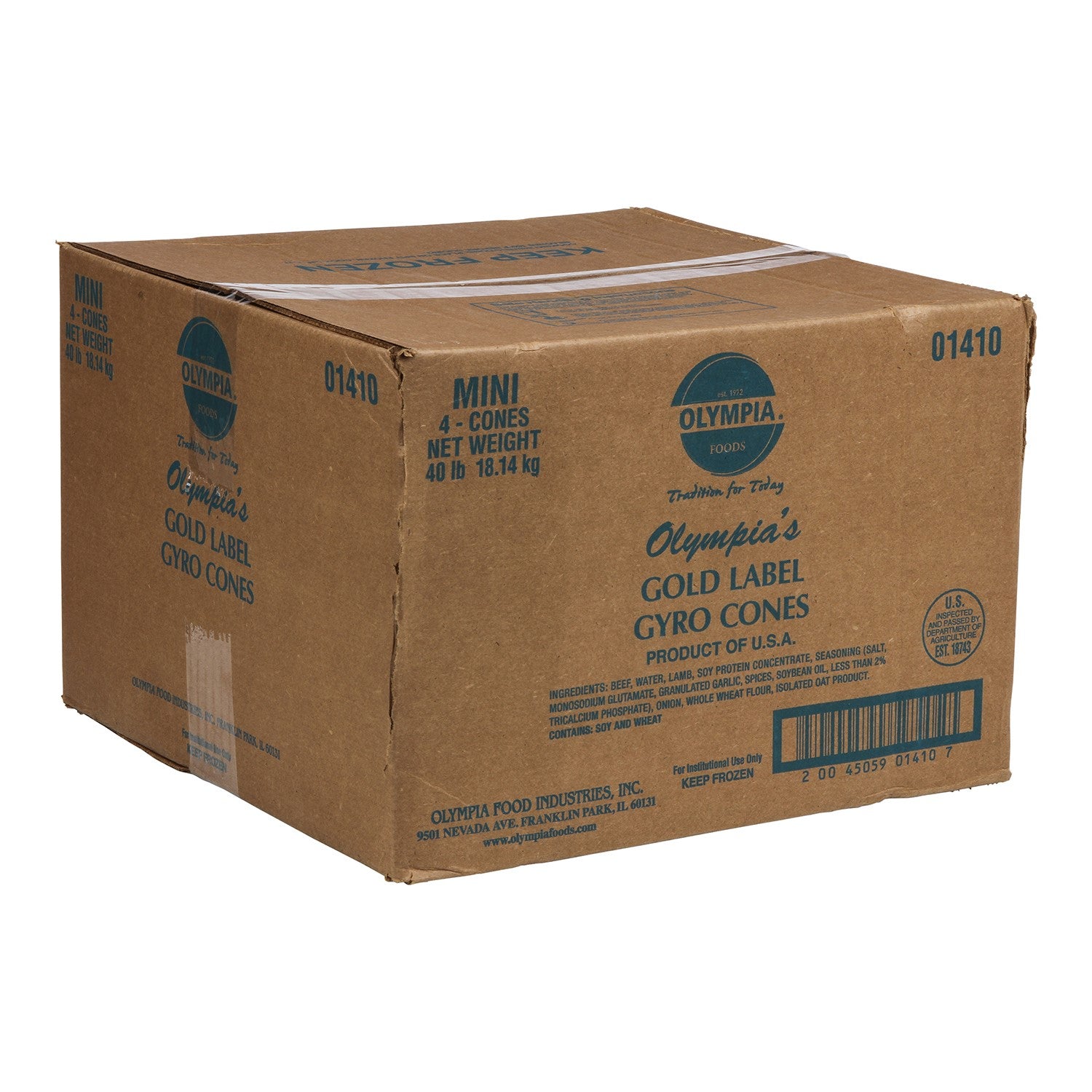 Gold Label Mini Gyro Cone 10 Pound Each - 4 Per Case